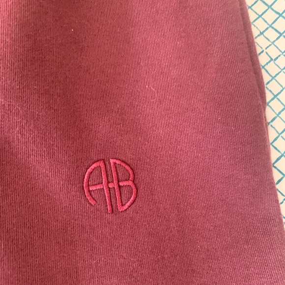 Anine Bing Karter Joggers Burgundy Size Medium NEW Women's Burgundy Sweatpants - Picture 14 of 16
